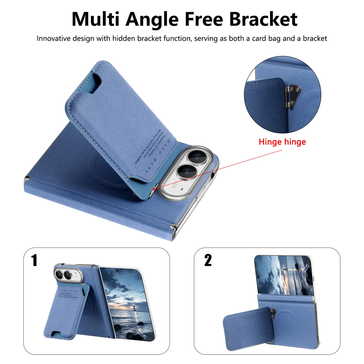 Card Holder Case with Multi-Angle Stand for iPhone Duo