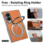 Luxury Magnetic Leather Case with 360° Rotating Kickstand for Samsung Galaxy Z Fold 8
