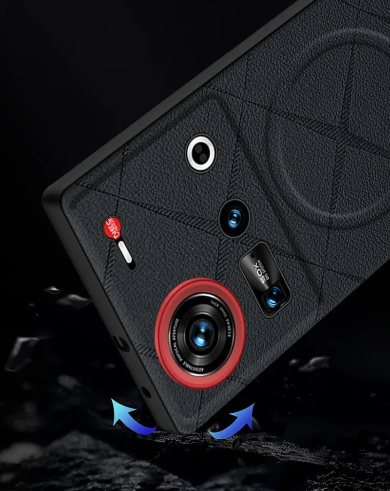 Luxury PU Leather Magnetic  Case for ZTE Nubia Z70S Ultra