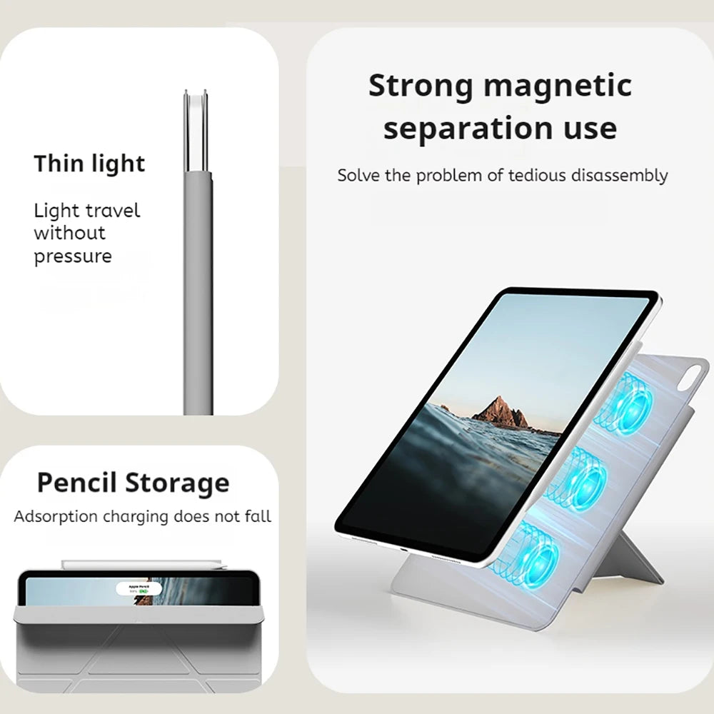 Smart Magnetic Case with Stand Function for iPad Mini 7 (2024)