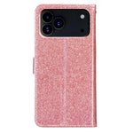 Glitter Magnetic Cards Slot Leather Wallet Case For iPhone 17 Series