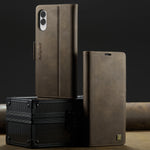 Premium Leather Flip Wallet Book Case for Samsung Galaxy S25 Edge