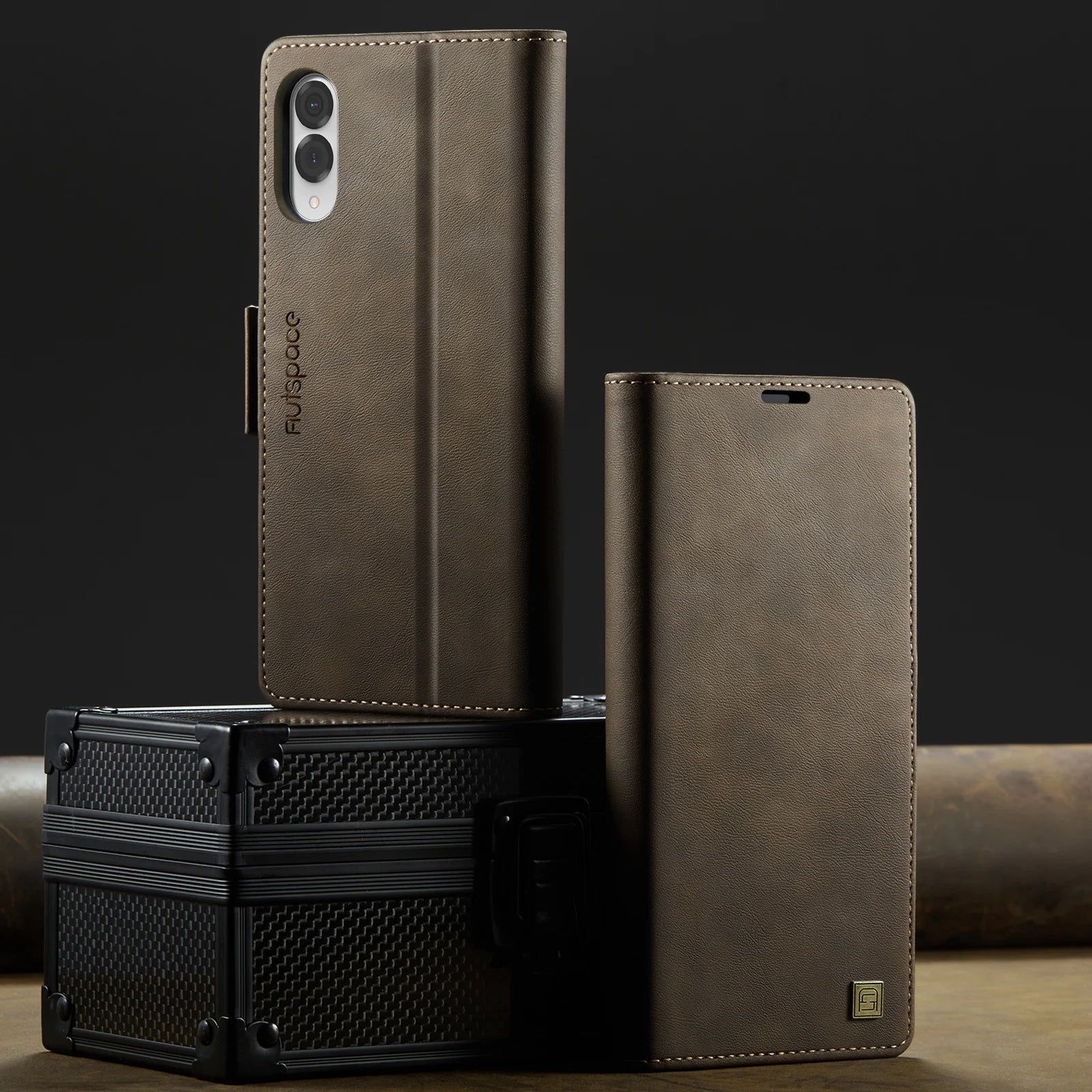 Premium Leather Flip Wallet Book Case for Samsung Galaxy S25 Edge