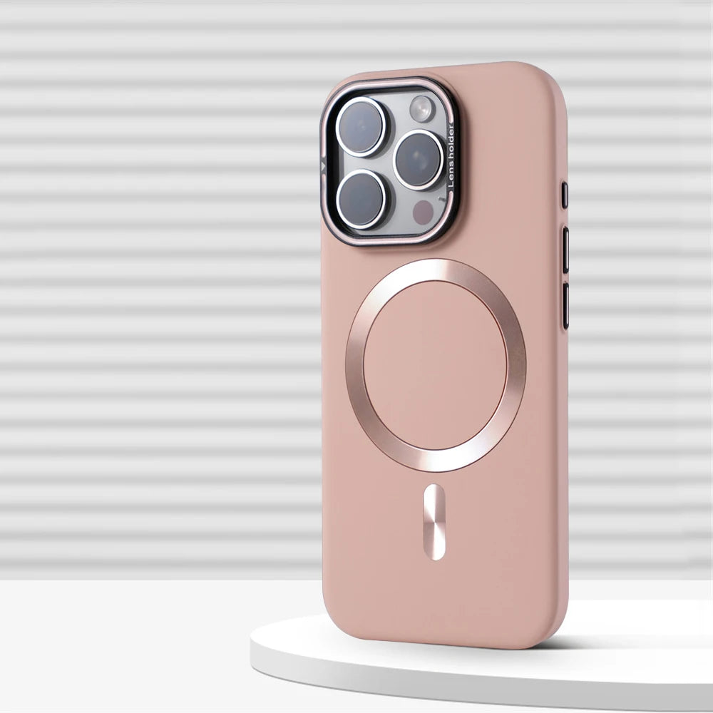iPhone 16 Series Luxury Slim MagSafe Case with Alloy Lens Protector