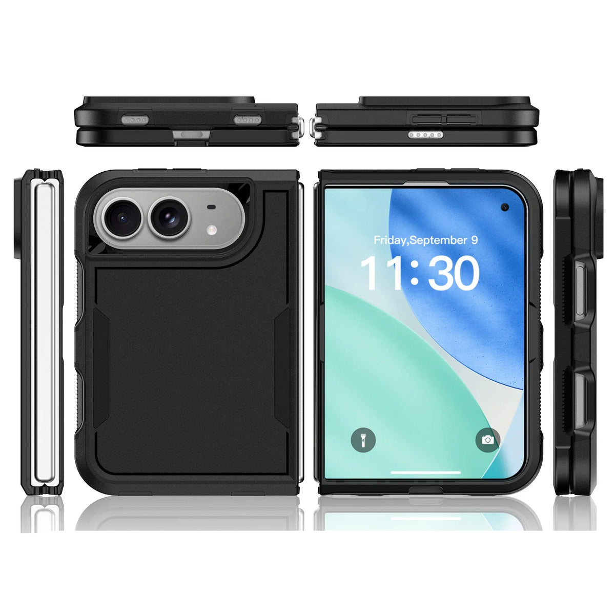Shockproof Rugged Case with Four-Corner Drop Protection for iPhone Duo