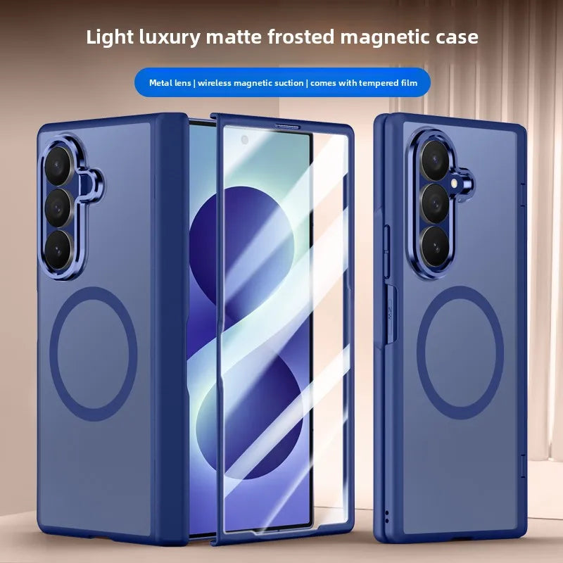 Premium Skin-Feel Magnetic Protective Case with Built-In Screen Protector for Samsung Galaxy Z Fold 8 Ultra