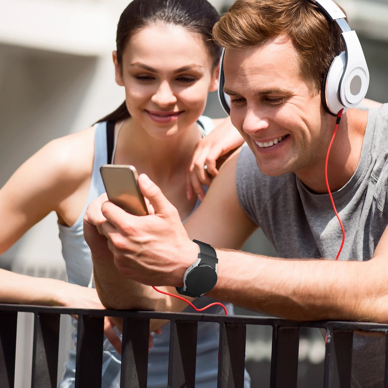 Nylon Sport Loop Bracelet Band Without Gaps for Samsung Galaxy Watch 6 and Galaxy Watch 6 Classic