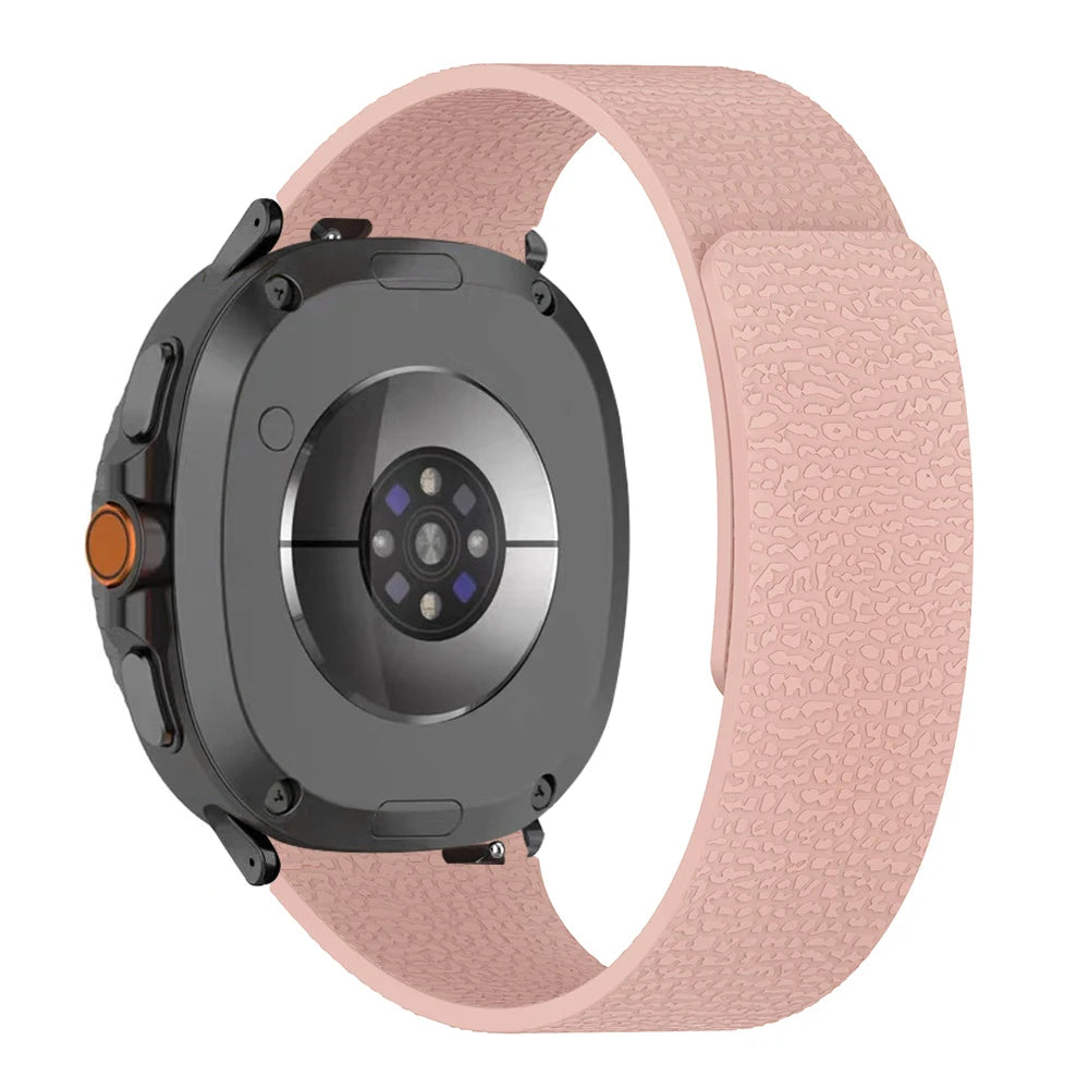 Premium Magnetic Lychee Pattern Silicone Watchband for Samsung Galaxy Watch 8 / Galaxy Watch 8 Classic