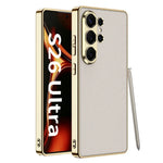 Luxury Electroplated Leather Case for Samsung Galaxy S26 Ultra