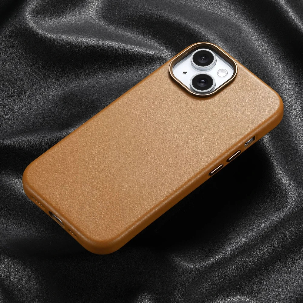 MagSafe Compatible Leather Case for iPhone 17 Series