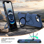 Shockproof Dual-Layer Case with 360° Rotating Ring Stand for iPhone 17e