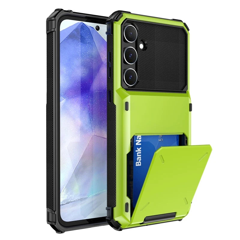 Heavy Duty Armor Wallet Phone Case for Samsung Galaxy A56