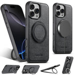 iPhone 16 Series Denim MagSafe Case with 360° Ring Bracket & Kickstand