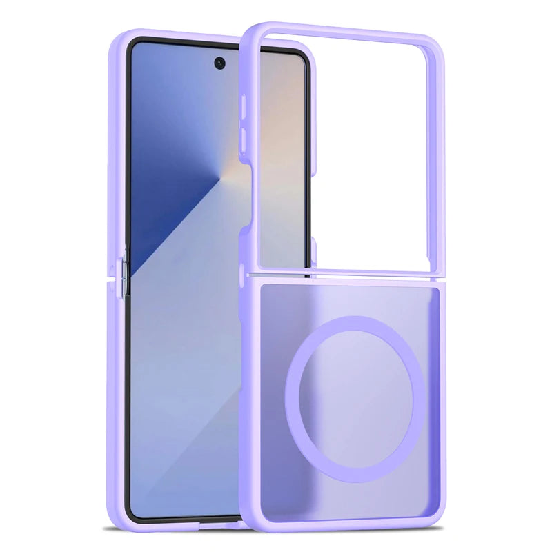 Samsung Galaxy Z Flip 7 Anti-Fingerprint Translucent Magnetic Case