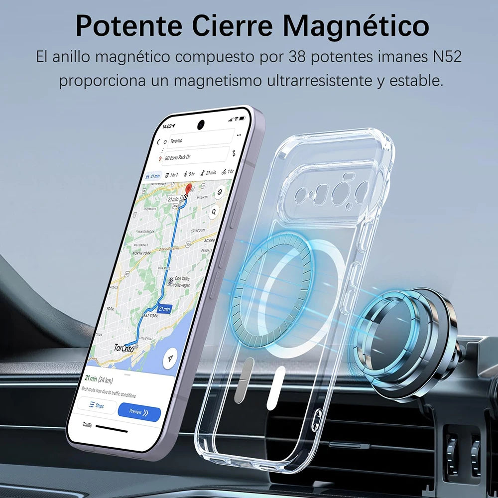 Clear Hybrid Magnetic Case with Military-Grade Corner Protection for Google Pixel 11 Series