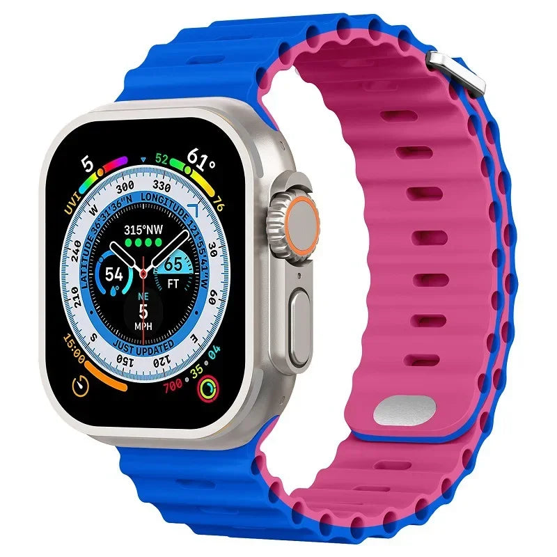 Soft-Touch Ocean Silicone Sport Band for Apple Watch