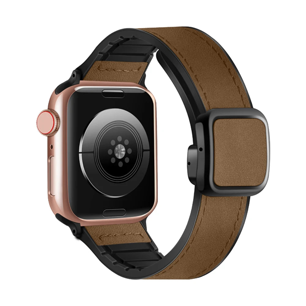 Genuine Leather Magnetic Bracelet Band for Apple Watch