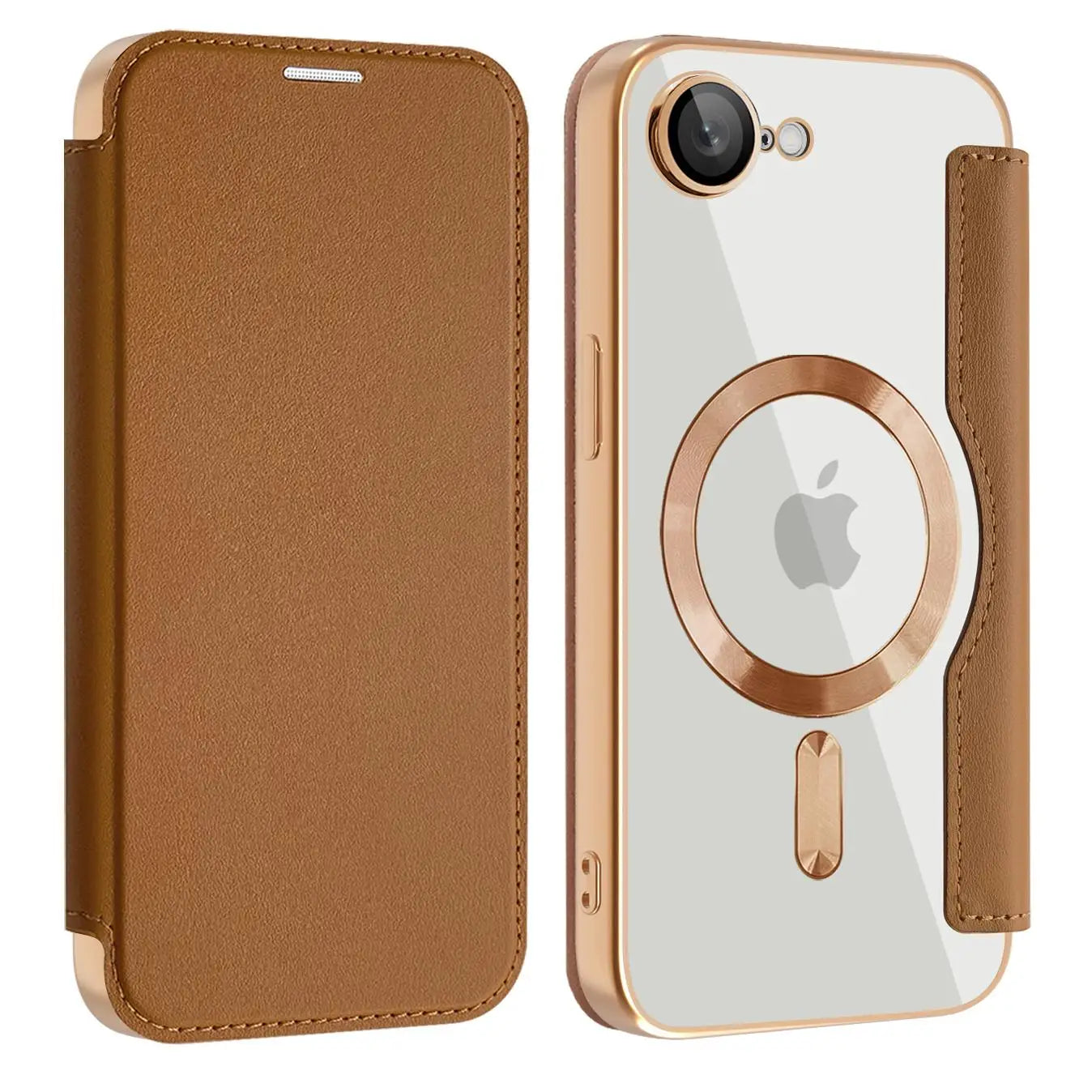 Protective Flip Magnetic Leather Case for iPhone 16e