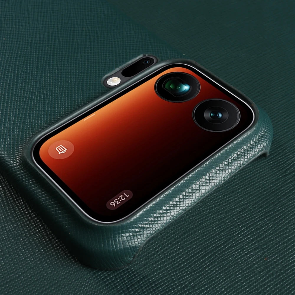 Genuine Leather Case with Raised Camera Protection for Xiaomi 18 Series