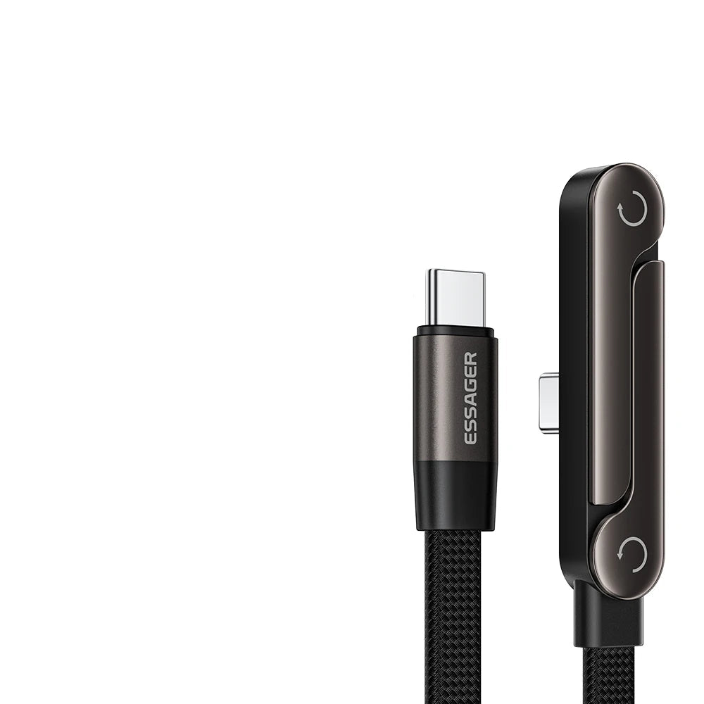 Essager 100W USB-C PD Charging Cable With Integrated Foldable Phone Stand