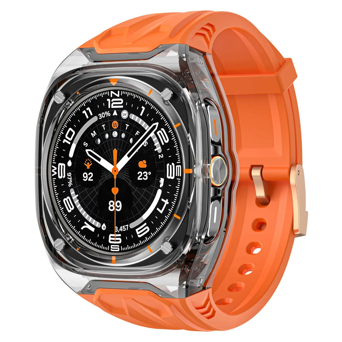 Integrated Transparent Case and Silicone Wristband for Samsung Galaxy Watch Ultra 2