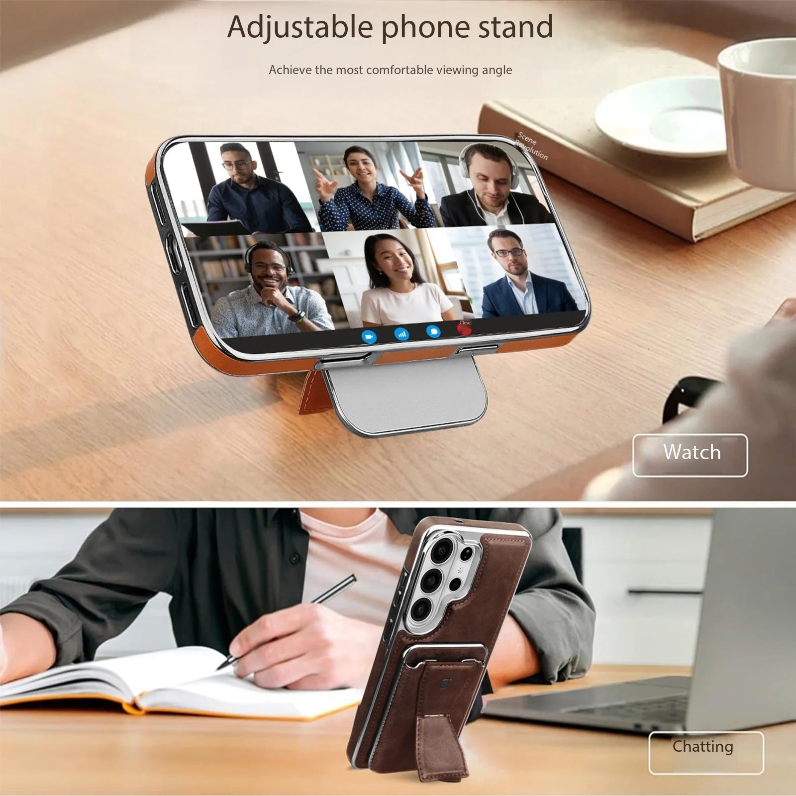 Shockproof Magnetic Leather Case with Removable Card Holder for Samsung Galaxy S26 Series