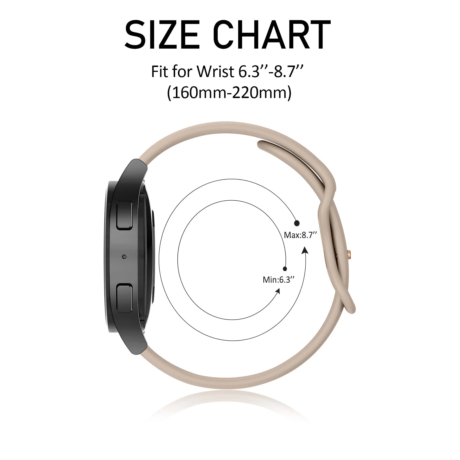 Silicone Band for Samsung Galaxy Watch 6 and Galaxy Watch 6 Classic