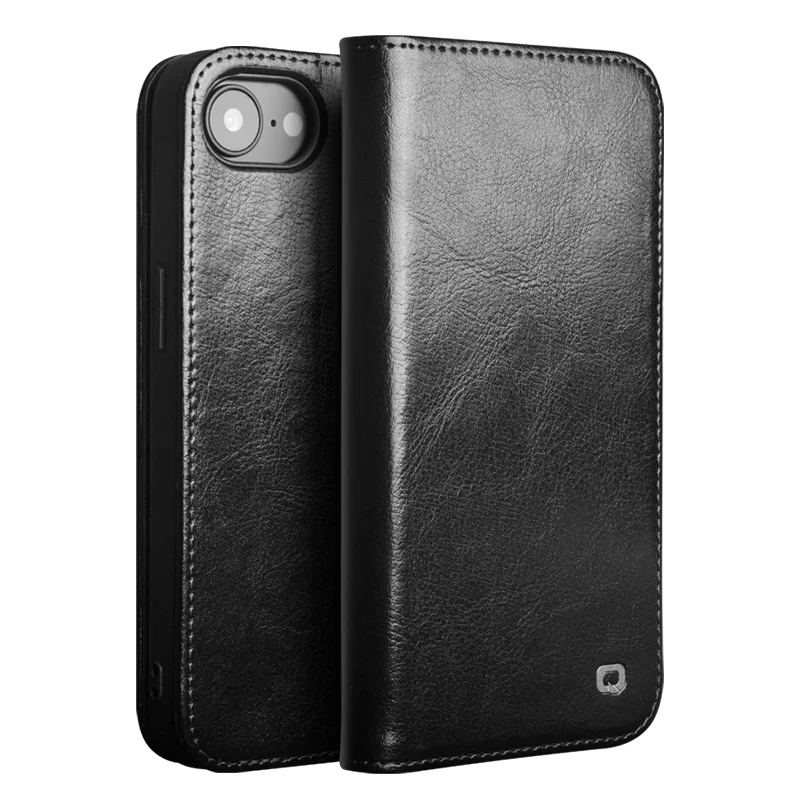 Vintage Genuine Leather Flip Case for iPhone 16e