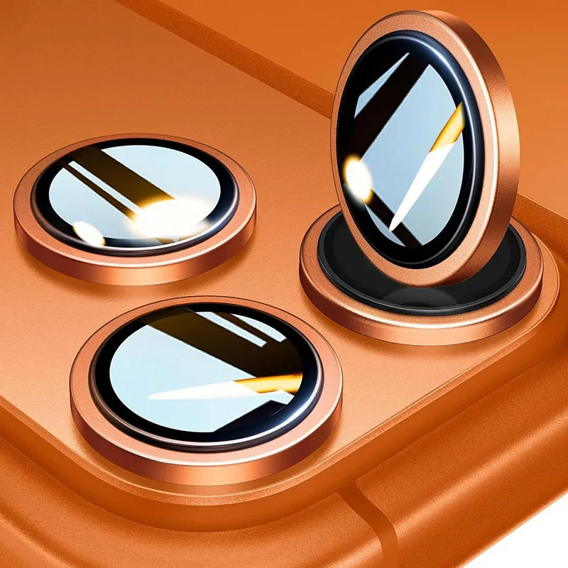 Metal Frame Tempered Glass Camera Lens Protector for iPhone 17 Series