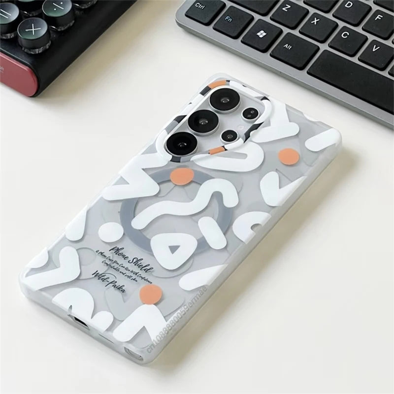 Fashion Graffiti Matte Magnetic Case for Samsung Galaxy S25 Series