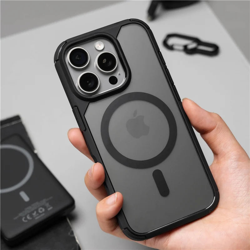 Durable Matte Armor MagSafe Case for iPhone 16 Series