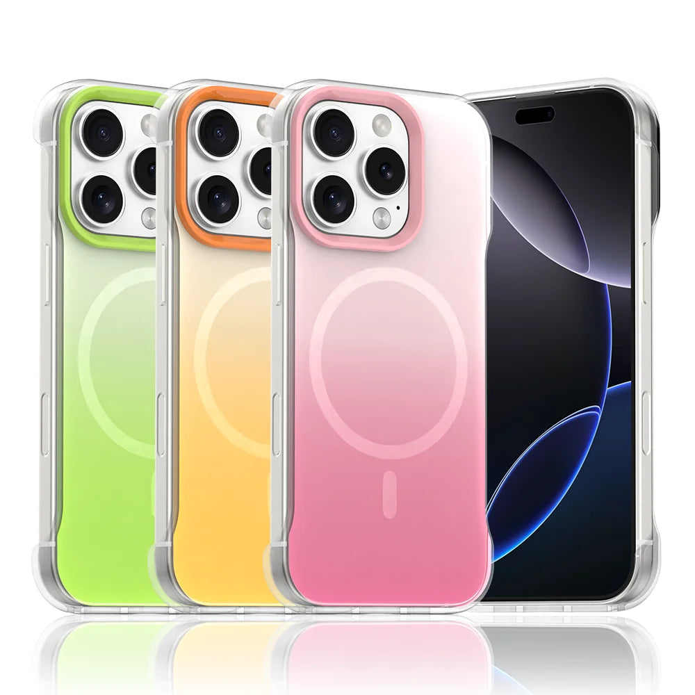 Borderless Gradient Frosted MagSafe Case for iPhone 15 Series