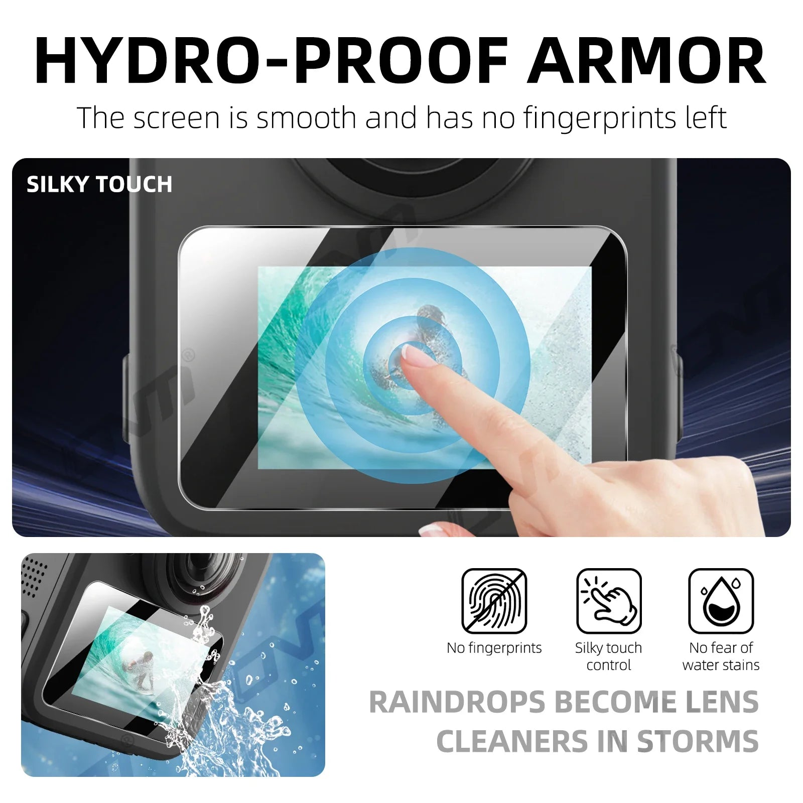 Premium Tempered Glass Screen Protector for GoPro MAX 2