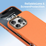 Business MagSafe Carbon Fiber Leather Case for iPhone 16 Series
