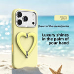 Liquid Silicone Heart-Shaped Kickstand Case with Camera Protection for iPhone 18 Series