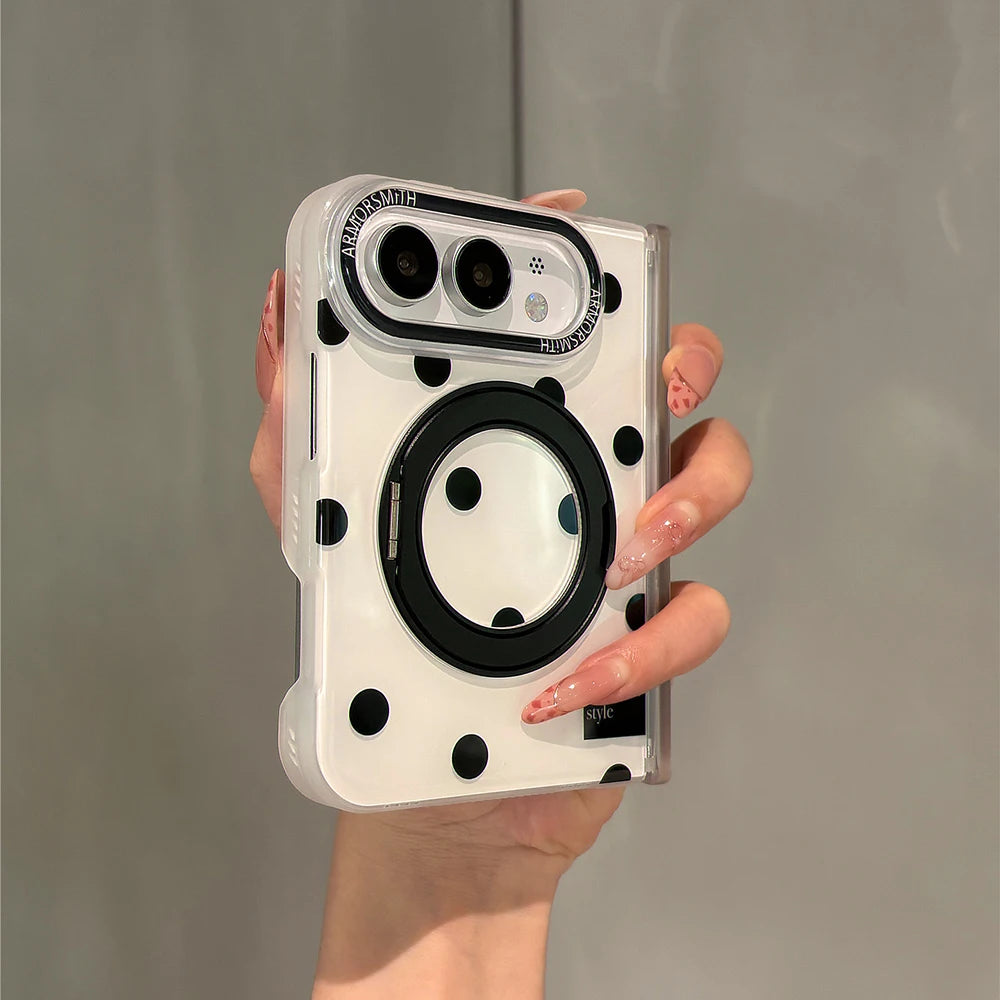 Shockproof MagSafe Case with 360° Rotatable Ring Stand for iPhone Duo