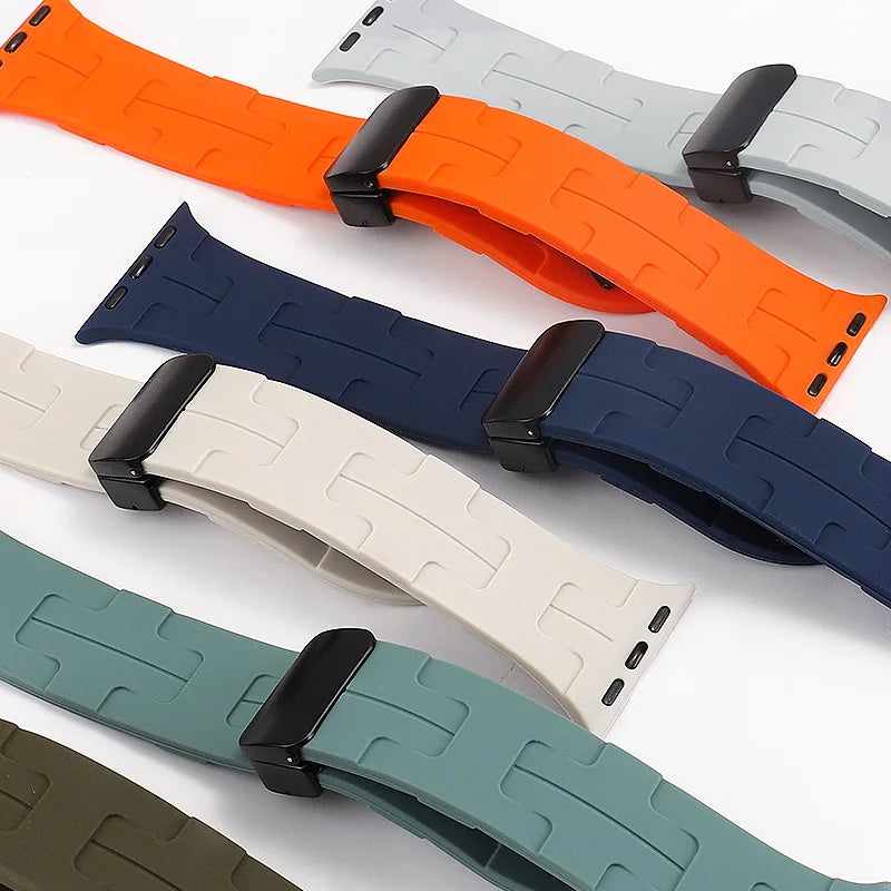 Comfortable Magnetic Silicone Strap for Apple Watch