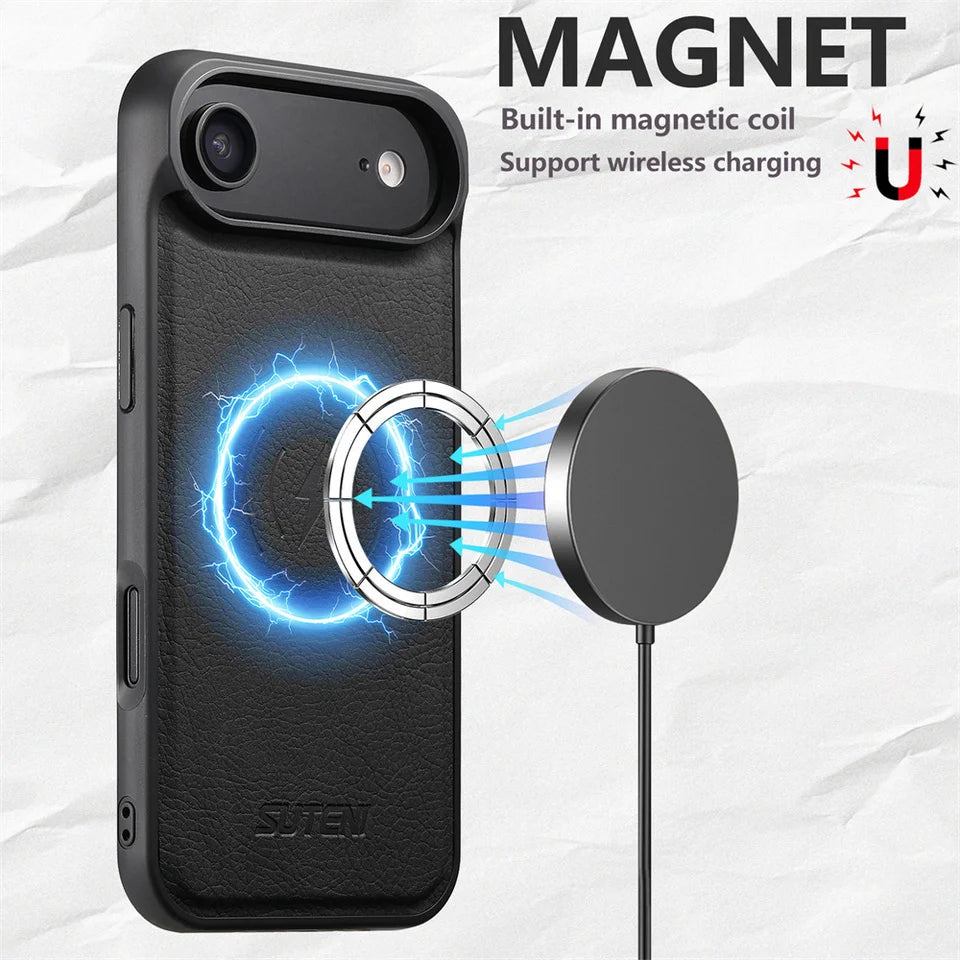 Premium Leather MagSafe Case for iPhone 17 Series