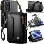 Leather Crossbody Wallet Case with Shoulder Strap for Samsung Galaxy Z Fold 8