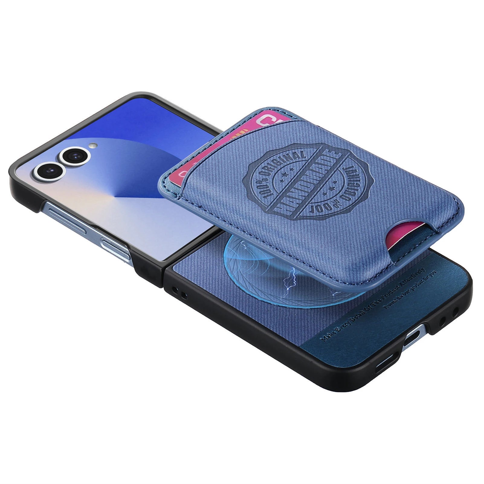 Samsung Galaxy Z Flip 7 Cowboy Style Magnetic Wallet Case with Detachable Bag