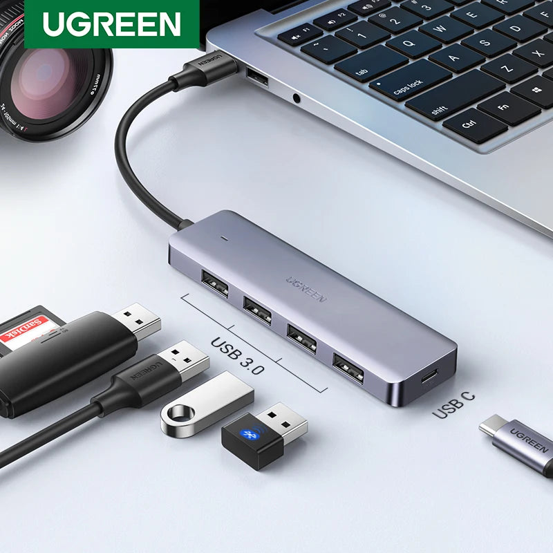UGREEN 4-Port USB-A 3.0 Splitter Hub With 5Gbps Data Transfer