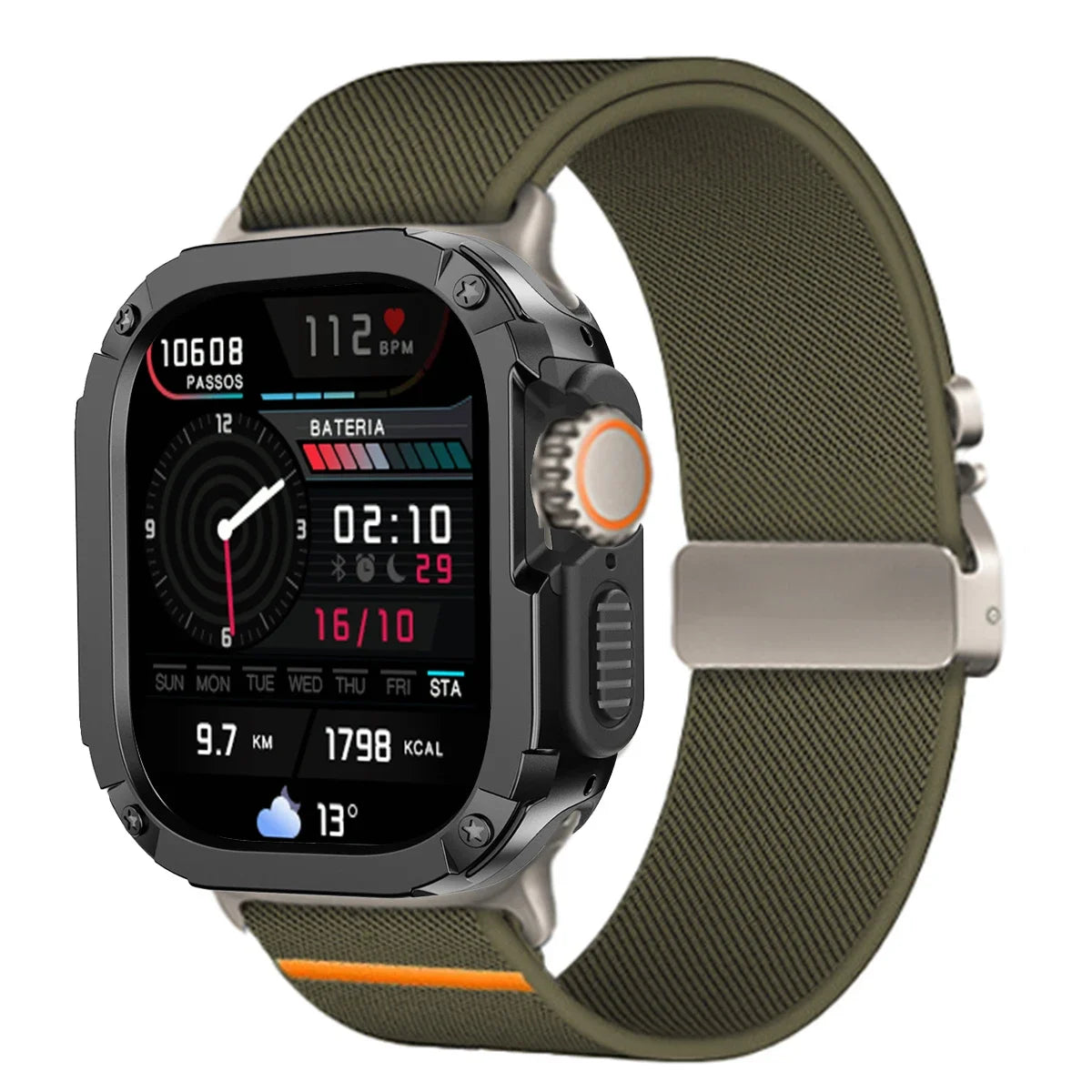 Protective Case and Nylon Sport Strap for Apple Watch