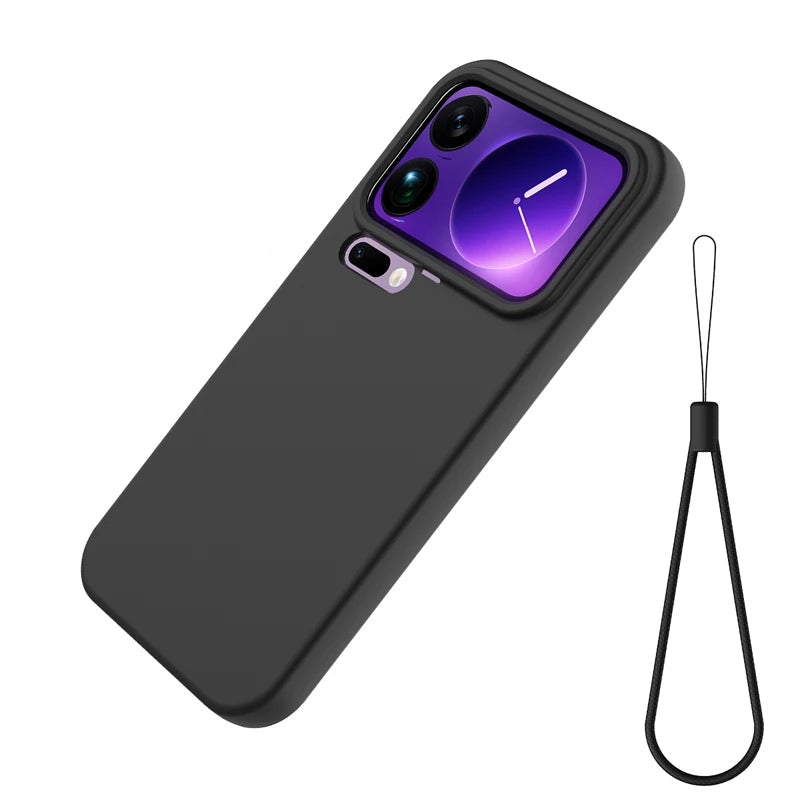 Xiaomi 17 Series Soft Liquid Silicone Case with Soft Flocked Lining