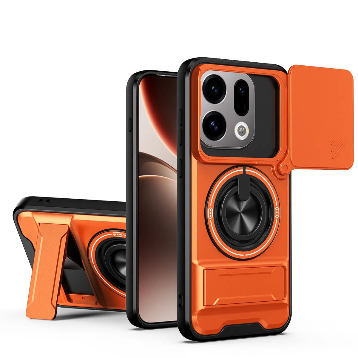 Armor Protective Case with Ring Holder for OPPO Find X9 / X9 Pro