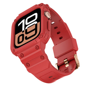 Rugged Sport Strap Case with Raised Bumper for Apple Watch