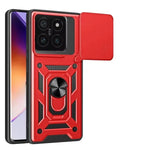 Shockproof Armor Magnetic Case with Slide Camera Cover & Ring Holder for Xiaomi 14T Series