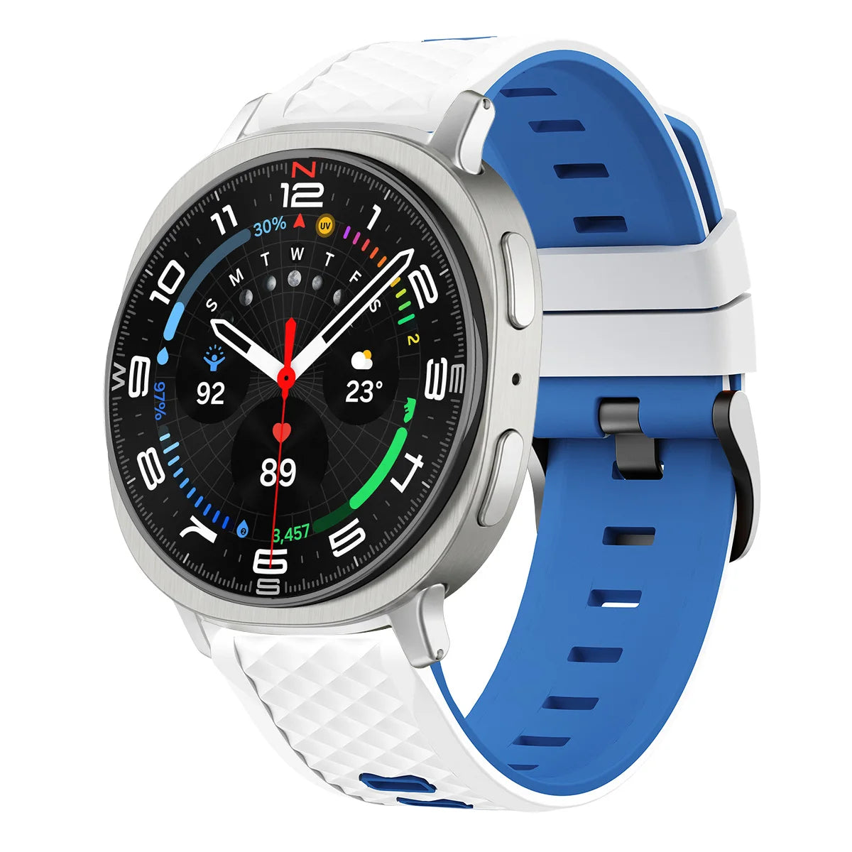 Breathable Quilted Silicone Watch Band with Ventilation Holes for Samsung Galaxy Watch 8 & Galaxy Watch 8 Classic