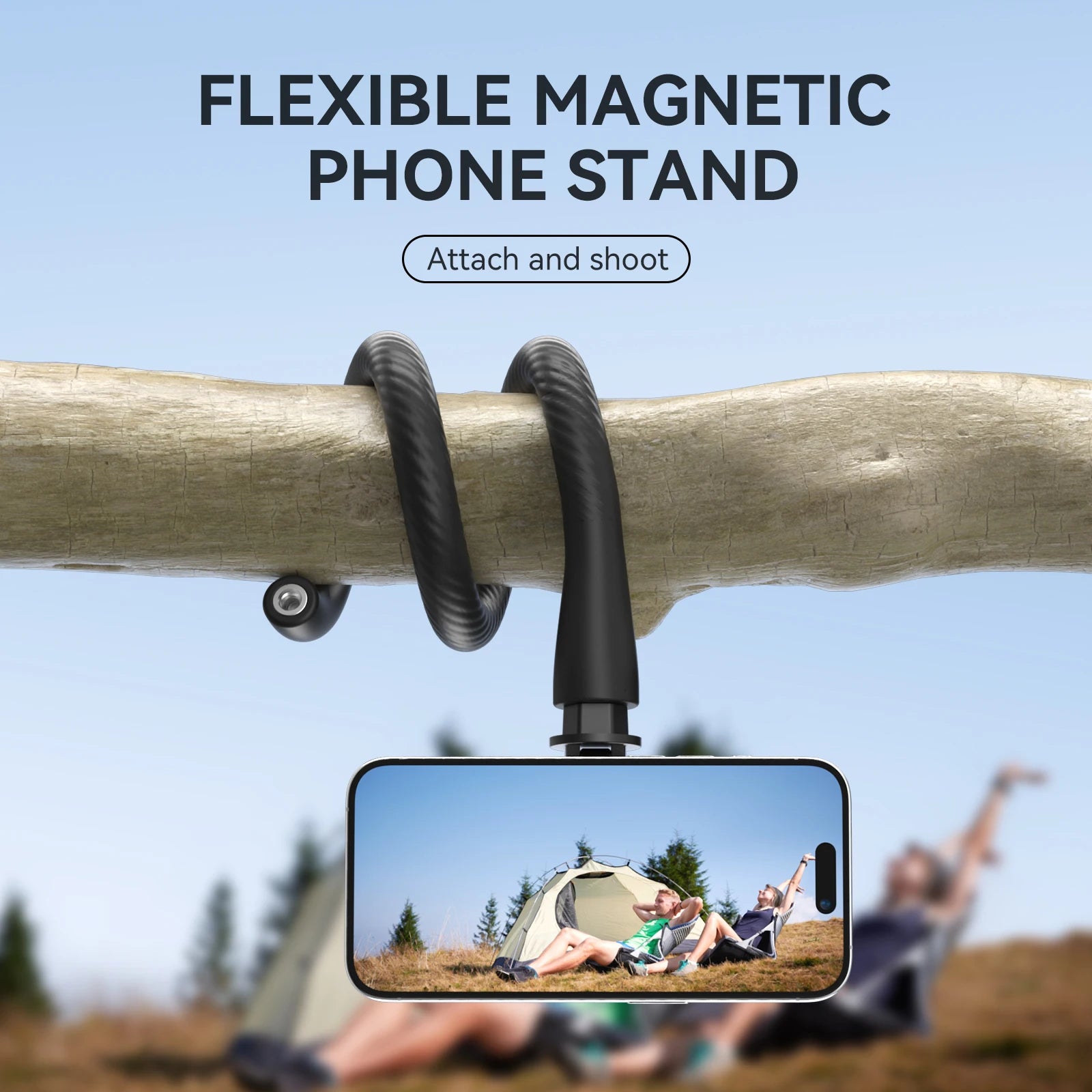 TELESIN Magnetic Flexible Phone Mount Clamp - Adjustable & Sturdy