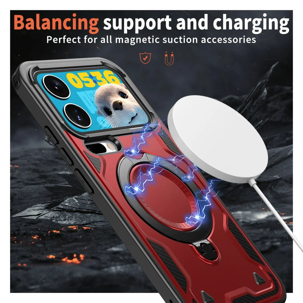 Xiaomi 17 Series Heavy Duty Magnetic Case with Rotating Ring Stand