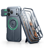 Rugged MagSafe Protective Case with Camera Shield and Adjustable Kickstand for iPhone 17 Series